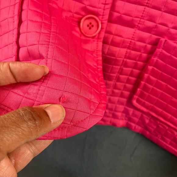 Vintage Harve Bernard by Holtzman Barbie Quilted Women Large Button-Down Blazer - Picture 5 of 9